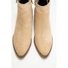 JAYER Beige Suede Leather Double-Zip Block Heel Boot (Women) beige suede 9 Forever & Always Shoes US - 2 of 4