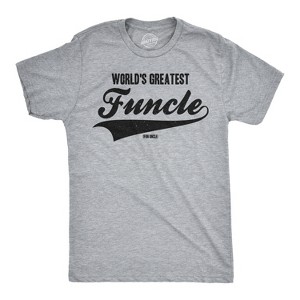 Mens Worlds Greatest Funcle Funny Fun Uncle Gift Sarcastic Novelty Cool T shirt - Crazy Dog Men's T Shirt - 1 of 4