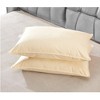 Cheer Collection Set of 2 Organic Kapok Bed Pillows with Breathable Cotton Shell - Yellow - image 4 of 4