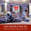 Best Choice Products 60in Pre-Lit Outdoor Christmas Wreath, LED Metal Holiday Décor w/ 206 Lights, Bow - 2 of 4