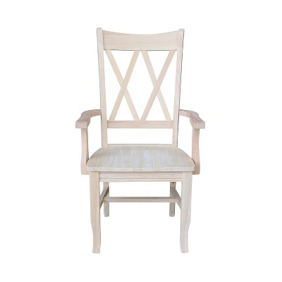 Chiavari High Cross Back Side Chair in Classic Brown Wood