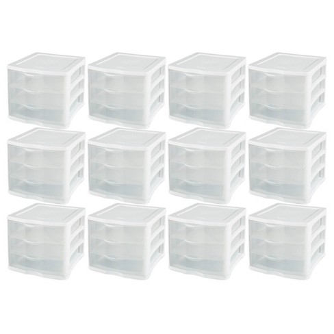 Sterilite Clear Plastic Stackable Small Drawer Storage System For Home ...
