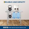 Stainless Steel Table for Prep & Work,2-Tier Shelf Commercial Metal Worktable Adjustable Height & Leveling Feet for Restaurant - 4 of 4