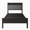 Metal Bed Frame With Storage Headboard,Platform Bed Frame With Charging Station,Sturdy Metal Slats Support,Noise Free - 4 of 4