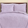 Collections Etc Demi Oversized Textured Medallion Design Scalloped Edge Pillow Sham - 2 of 3