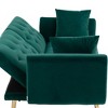 VYNXARIA Velvet Sofa ,Accent sofa,loveseat sofa with metal feet,Green - 3 of 4