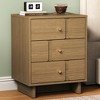 Heynemo 3-Drawer Bedside Table: Strong Wood Nightstand, Holds 110LBS, for Bedroom, Living Room, Office, Natural Oak Finish - 2 of 4
