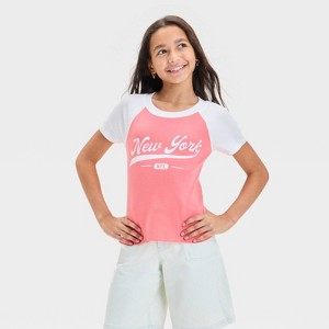 Girls' Short Sleeve Raglan T-Shirt - art class™ - 1 of 4