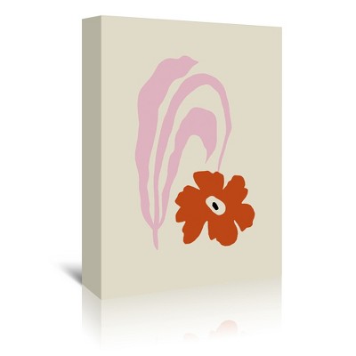 Americanflat 5x7 Gallery Wrapped Canvas Dropping Pink Flower by Miho Art  Studio