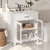 ACEPANO 31 in. W Modern Bathroom Vanity with Tempered Glass Top, Rubberwood Legs & Soft-Close Cabinet Doors-White - 2 of 4