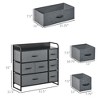 NicBex 7 Drawers Dresser for Bedroom,Fabric Dresser with Wooden Platform,Dressers for Kids Room,Living Room,Entry and Hallway,Dark Gray - 3 of 4
