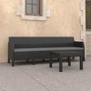 vidaXL Patio Lounge Set Outdoor Sectional Sofas with Cushions Poly Rattan - 2 of 4