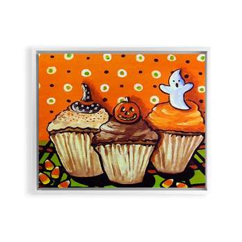 Renie Britenbucher Halloween Cupcakes Framed Art Canvas - Society6