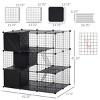 Pet Playpen Small Animal Cage with 56 Panels Ramps Doors and Storage Shelf for Rabbit,Indoor DIY Habitat Enclosure - LAOTIES - 3 of 4