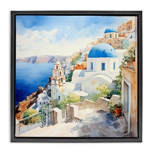 Stupell Industries Santorini City Landscape, 25" x 25" - 1 of 4