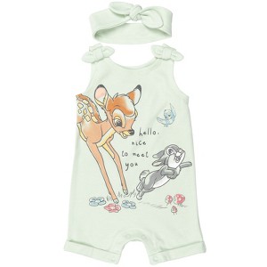 Disney Lion King Minnie Mouse Winnie the Pooh Simba Girls Romper and Headband Toddler - 1 of 4