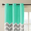 Gracie Mills Alethea Vibrant Chevron Printed Room Darkening Panel Pair - 2 of 4