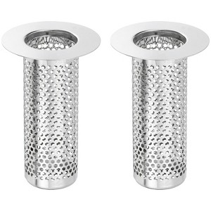 Unique Bargains Stainless Steel Anti-Odo Bathroom Hair Catcher Floor Drain Strainer - 1 of 4