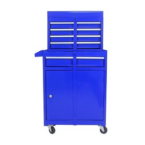 VYNXARIA Rolling Tool Chest,5-Drawer Organizer with Lockable Wheels,Sliding Drawers,Detachable Top&Adjustable Shelf,Garage Workshop Storage (Blue) - 1 of 4