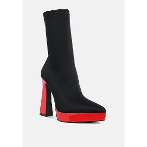Rabha Contrasting Platform Detail Sock Boots Women - 1 of 4