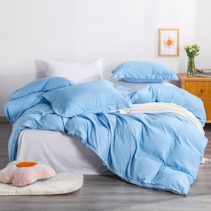 Brushed Microfiber Duvet Cover Set, Super Soft Hotel Quality Comforter Cover Set - NTBAY - 1 of 4