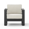 Aluminum Outdoor Club Chair with Metal Frame and Fabric Cushion,Patio Lounge Chair for Balcony,Weather Resistant Club Chair-Cuddlewood - 3 of 4