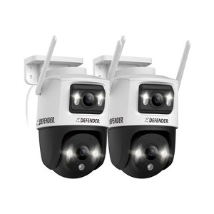 AI POWERED Guard Pro 3K PLUS Dual Lens PTZ Wi-Fi 6 Plug-in Security Camera, 2 Pack - 1 of 4