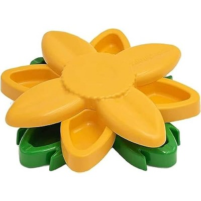 ZippyPaws - Interactive Dog Puzzle Toy - SmartyPaws Puzzler Feeder Bowl - Sunflower