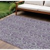 Purple Lilac And Lavender Floral Washable Indoor Outdoor Area Rug - 2 of 4