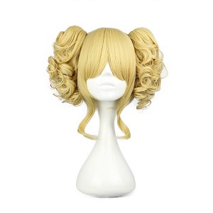 Unique Bargains Women Synthetic Fibre Human Hair Wigs 14" with Wig Cap - 1 of 4