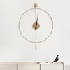 YIYIBYUS 20" Classical Large Decorative Wall Clock with Pendulum, Modern Non-Ticking Silent Metal Wall Clocks - 2 of 4