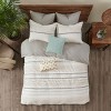Okak Queen/King 3-Piece Chic Style Cotton Printed Bed Duvet Cover Set with Trims,Comfortable Coverlet Bedding Sets,Machine Washable - 4 of 4