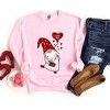 Simply Sage Market Women's Graphic Sweatshirt Valentine Gnome Heart - 3 of 4