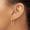 Black Bow Jewelry 2mm Round Hoop Earrings in 14k Yellow Gold, 20mm (3/4 Inch) - 4 of 4