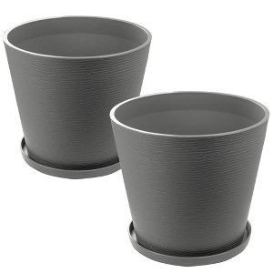 Kozyard Planter Indoor Outdoor Plant Pots with Tray Collecting Water for Tall Plants, Flowers - 1 of 4