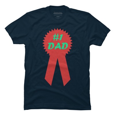 Men's Design By Humans #1 DAD Ribbon By T-Shirt