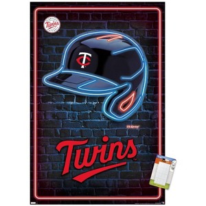 Trends International MLB Minnesota Twins - Neon Helmet 23 Unframed Wall Poster Prints - 1 of 4