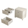 NicBex 1PC/2PCS Modern Nightstand with Metal Handles,21.65" W Side Table with 3 Drawers,Fluted Bedside Table for Bedroom,Living Room - 2 of 4
