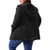 Agnes Orinda Women's Plus Size Waterproof Fleece Lined Hooded Long Sleeve Barn Jacket - image 4 of 4