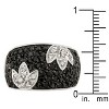 Slickblue Women's 0.8 Ct. Cocktail Black & White Tulip Ring, Pave Setting, Silvertone Finish, Size 5-10 - 3 of 4