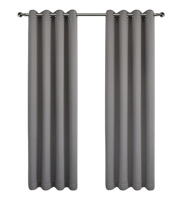 Kate Aurora Kate Aurora 2 Piece Solid Colored Room Darkening Grommet Top Thermal Window Curtain Panels