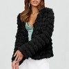 Women's Fringe Trim Long Sleeve Button Down Shirt V Neck Casual Blouse Tops - 2 of 3