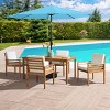 Alaterre Furniture 6pc Outdoor Patio Dining Set, Okemo Table with 10' Auto Tilt Umbrella - 2 of 4