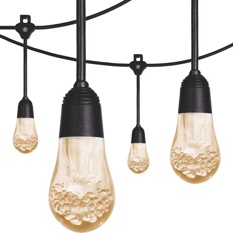 24ct Caf&#233; Outdoor String Lights Integrated LED Bulb - Black Wire - Enbrighten, 3 of 10