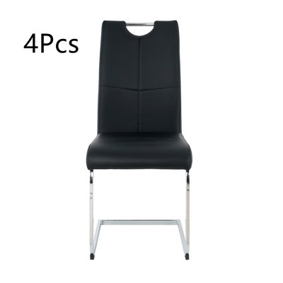 Anybear Modern Dining Chairs with Faux Leather Padded, Set of 4