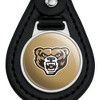 Oakland University Primary Logo Black Leather Keychain - 3 of 4