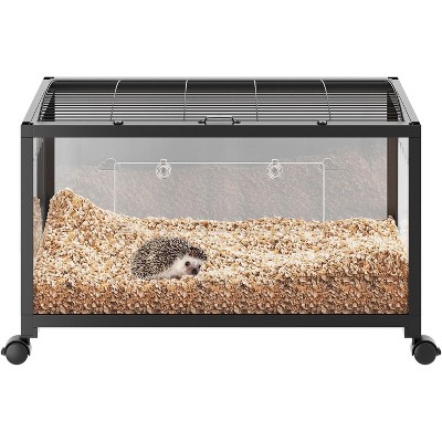 Large Chew-Proof Hamster Cage w/ Wheels, Metal Frame & Ventilated Acrylic - for Mice, Guinea Pigs & Gerbils