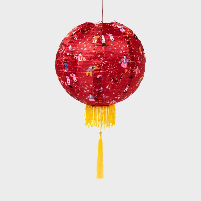 Lunar New Year Fabric Round Hanging Lantern, 1 of 4