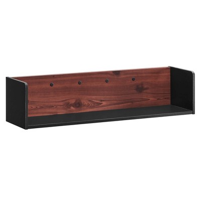 Modway Kinetic Wall Shelf – Wall-Mount Geometric Display Shelf with Wood Shelving and Metal Frame