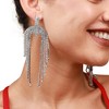 SOHI Women's Crystal Silver Party Drop Earrings - 4 of 4